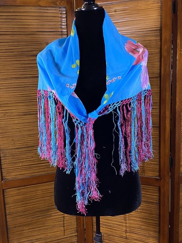 Floral turquoise mantoncillo - floral,