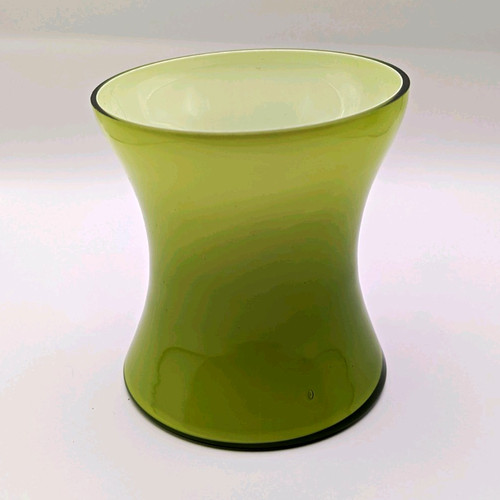 Vintage opalglas vase grün - opalglas,