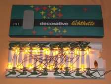 DDR Elektrim Lichterkette 16er + 1 EL Gelb Polen-Import k. Narva Anleitg. OVP