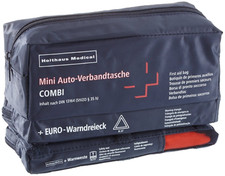 Holthaus Mini 3in1 KFZ Auto Verbandtasche + Warndreieck + Warnweste Din 13164