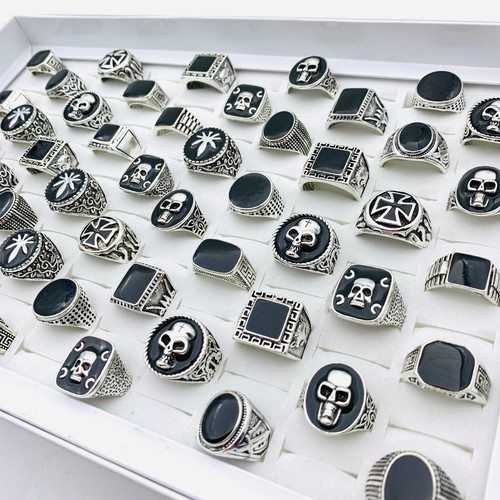 50stk herren ringe schwarze - 50stk.,