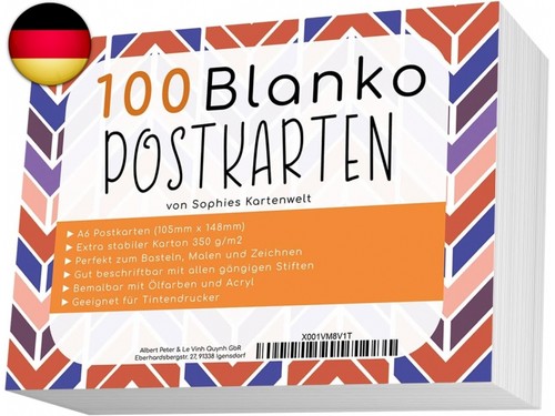 Blanko postkarten set - set, 100