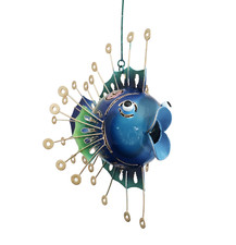 Deko Metall Kugel Fisch