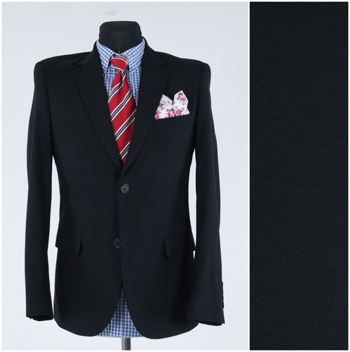 Schwarzer herren blazer 38r - schwarzer, uk
