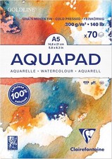 Clairefontaine Aquarellblock AQUAPAD DIN A5 300 g/qm 70 Blatt