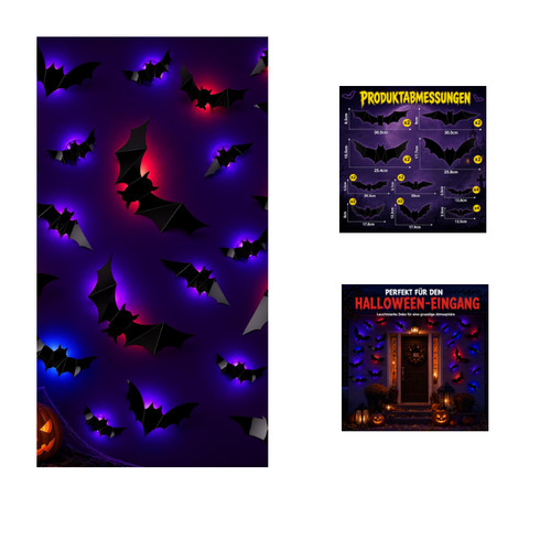 Halloween fledermaus deko led - fledermaus,