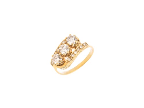 Ring 14kt gelbgold mit - 14kt,