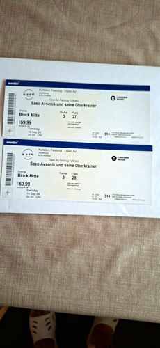 Saso avsenik tickets - 2,