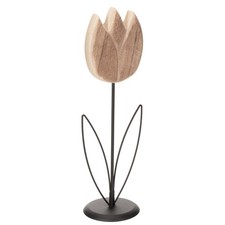 Tulpen Dekofigur mit Holz und