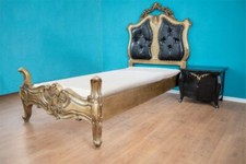 PRINZESSIN KINDER POLSTER BETT BETTGESTELL 100 X 200 & NACHTTISCH HOLZ GOLDTON