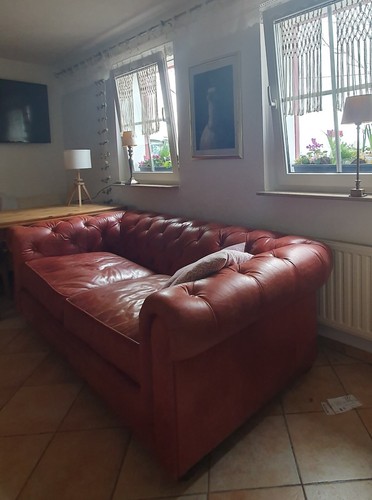 Chesterfield sofa rindsleder - chesterfield, sofa,rindsleder