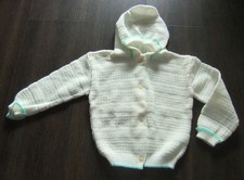 Original DDR  Baby Jäckchen Gr. 82 VEB KIWA wie neu Ausfahrgarnitur Jacke