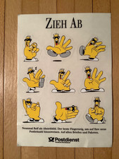 Aufkleber Sticker  „Zieh ab“ Neue Postleitzahlen Postdienst 1.7.93