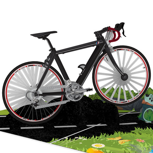 Pop fahrrad grußkarte - fahrrad,