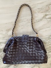 Tasche Clutch geflochten Mit