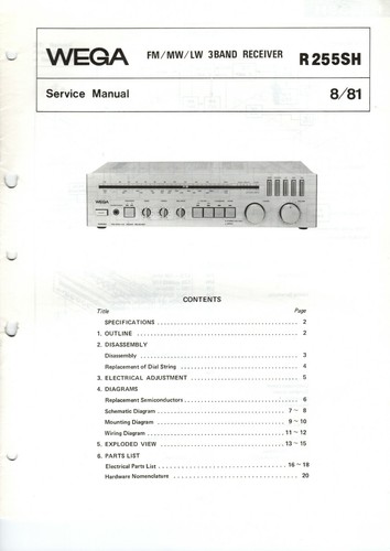 Wega r255sh stereo - stereo, receiver