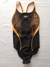 Speedo Badeanzug Endurance Gr. 38, schwarz, orange