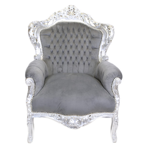 Barocksessel sessel grau - barocksessel,