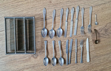 18 altes Puppen Besteck Kasten