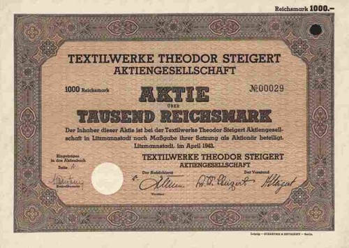 Textilwerke theodor steigert - textilwerke,