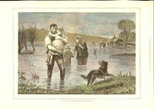 Original alter antiker Druck