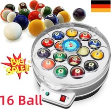Profi Billard Reinigungsmaschine Pool-Ball Polieren Reinigungsmaschine 16 Bälle