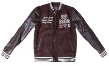 Redbridge Cipo Baxx College Jacke Braun M Kunst Leder Ärmel Baseballjacke Unisex
