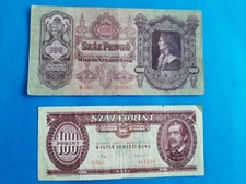 2 x 100 Pengö/Forint Ungarn /