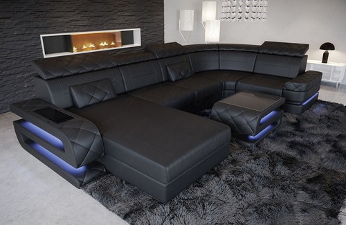 Sofa leder wohnlandschaft - sofa,