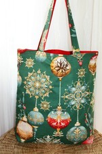  Weihnachten Einkaufstasche Stofftasche Beutel Shopper  selbst genäht