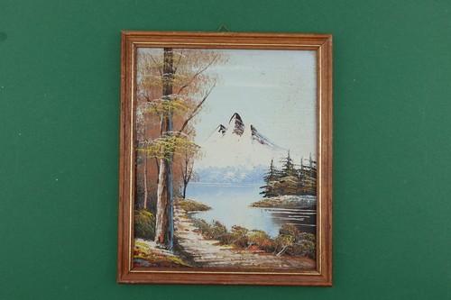 ölgemälde mit holzrahmen - Ölgemälde,