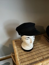 Echte Prinz-Heinrich-Mütze - 80 % Wolle, schwarz, klassisch maritim, Gr. 56