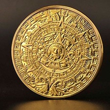 GOLD MÜNZE AZTEKEN