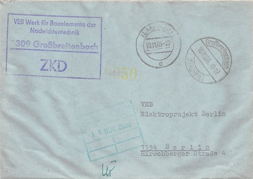 415846 ddr zkd dienstblg veb - ddr, dienstblg.