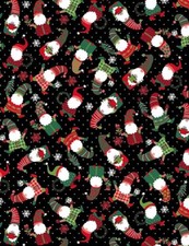 Baumwollstoff Weihnachtsstoff schwarz ab 0,5m amerikanische BW Patchworkstoff