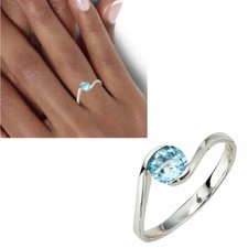 NEU Edelstein Ring Blautopas