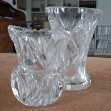 Blumenvasen Set, 2, klein, transparent, Kristall??, Tischdeko, romantisch, Süss