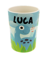 Lustiger bunter Kinder Becher Tasse mit Namen f. Mädchen u. Jungen