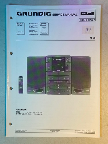 Grundig service manual für - grundig, service-manual