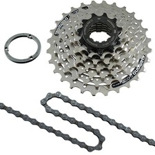 Fahrrad Verschleißset 7 fach Shimano HG40 Kette + Kassette HG41 Distanzring