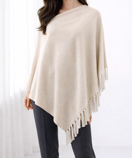 Poncho Grace Beige Damen