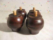 Möbelfüße 4er Set Holz Schrankfüße Holzfüße gedrechselt NEU