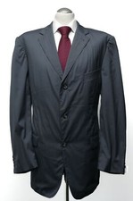 Burberry Terry Sakko Jackett 56 blau dunkelblau gestreift einreihig 3-Knopf