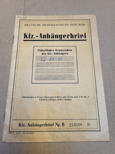 Kfz brief kraftfahrzeugbrief - kfz,