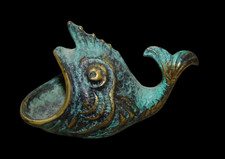Bronze Aschenbecher Fisch