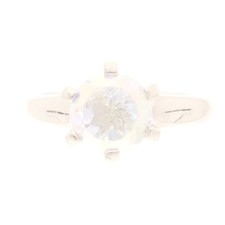 Solitärring 9 Karat Weißgold