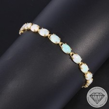 Wert 2170 € Opal Armband 585 14 Karat Gelb Gold xxyy