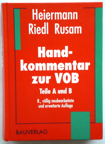 Handkommentar zur vob teile a - teile,