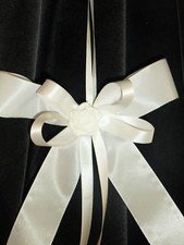 10 exclusive Autoschleifen Autoschmuck weiß Hochzeit Schleife Deko