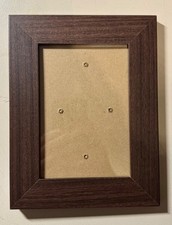 Holz Bilderrahmen Foto Rahmen Wanddeko mit Glas Braun Bildgröße 10x15cm